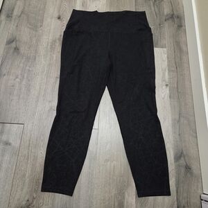 Spyder Active Plus Size Black Patterned Athletic Leggings